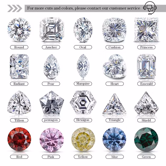 Pierres de Moissanite en vrac, coussin allongé fantaisie, pierres concassées, couleur Vvs Def, en vente