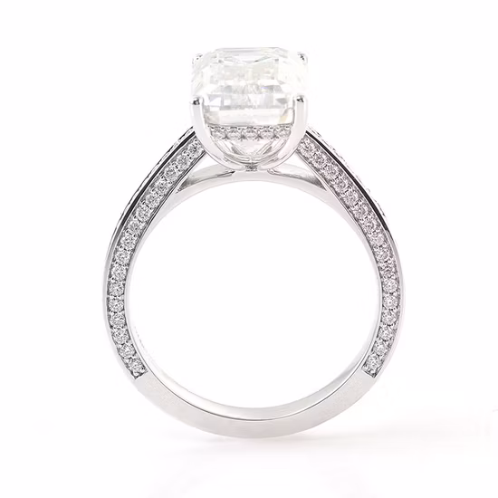 Bagues de mariage en diamant Moissanite 14K, or 10K, émeraude 8.5 CT, pierres en vrac glacées, Moissanite
