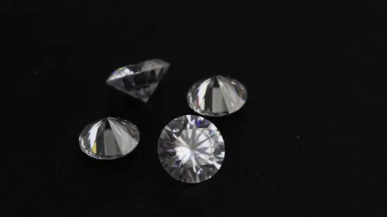 Moissanite ronde de qualité supérieure, coupe en étoile, dégagement de diamant, 2 carats, 8.0mm, Def, Moissanite incolore