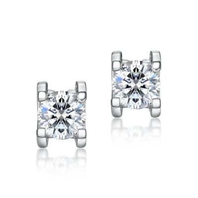 Boucles d'oreilles en argent Sterling 925 pour femmes, Design exquis, Moissanite