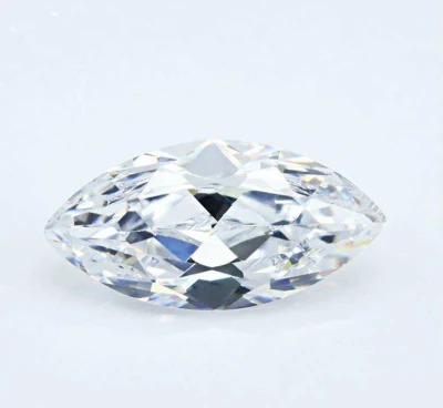 Diamants faits à la main, pierres précieuses amples incolores, taille Marquise, Moissanite blanche