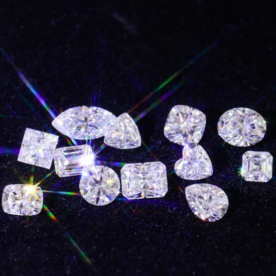 Provence Gem prix de gros par Carat incolore rond 8 coeurs flèches coupe Moissanite diamant sur hommes boucle d'oreille montre